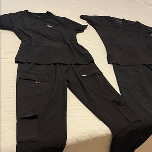 Black Women's Scrub Set